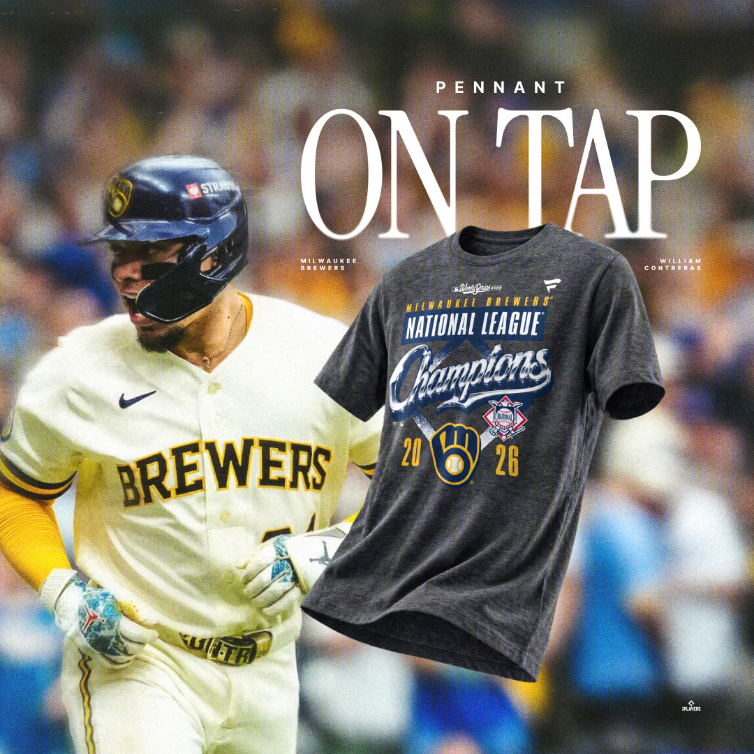 Milwaukee Brewers 2026 NLCS Champs gear at Fanatics