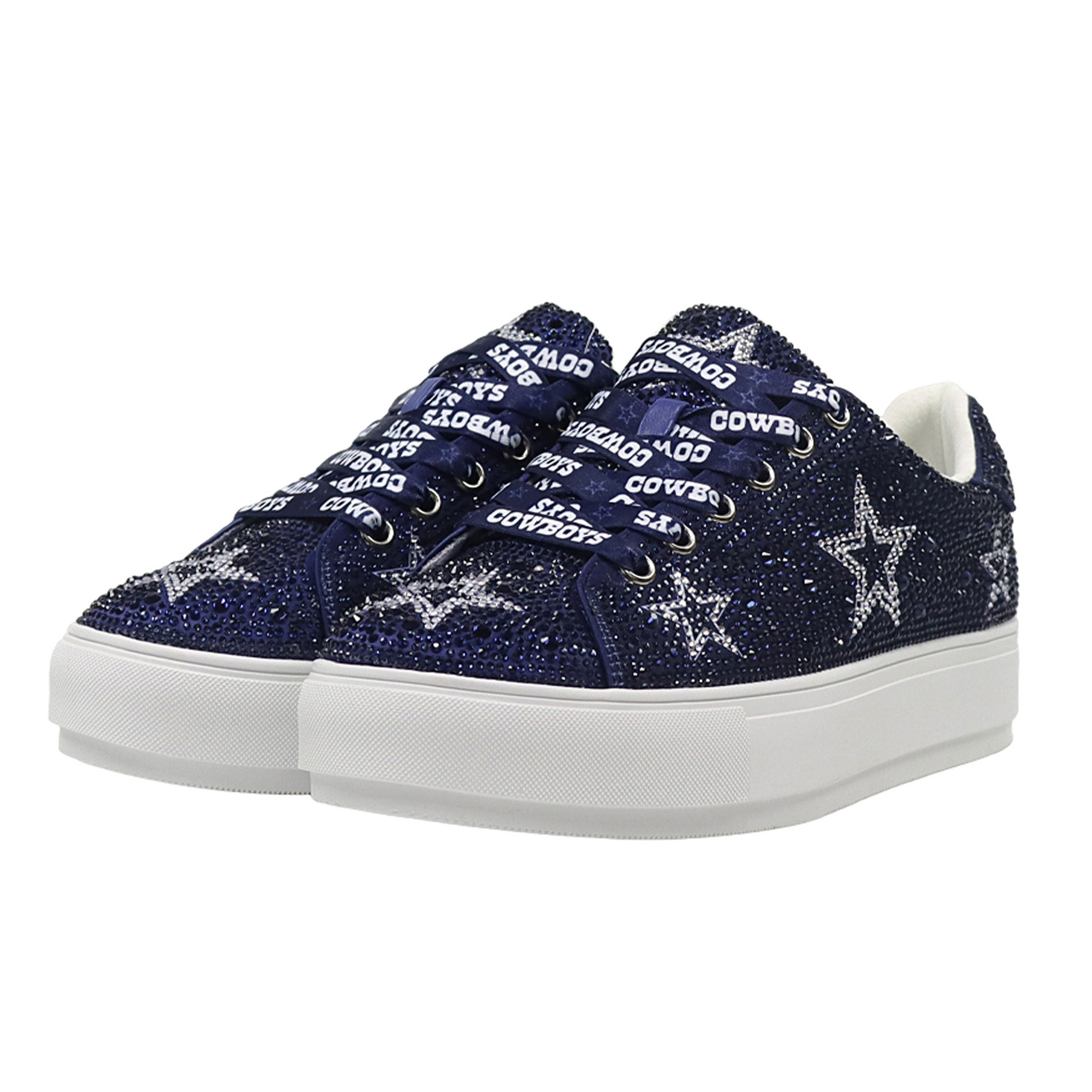Dallas Cowboys Cuce Crystal Sneakers at Fanatics