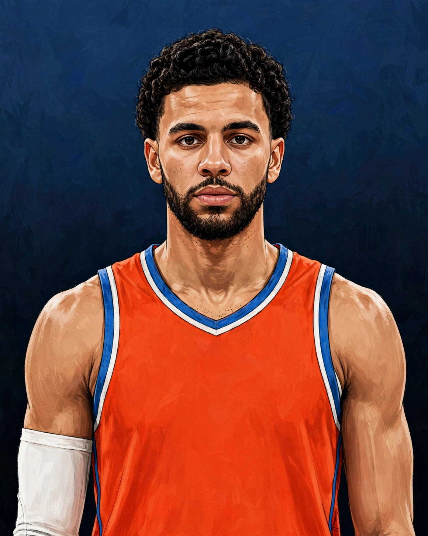 Ajay Mitchell in an Oklahoma City Thunder uniform