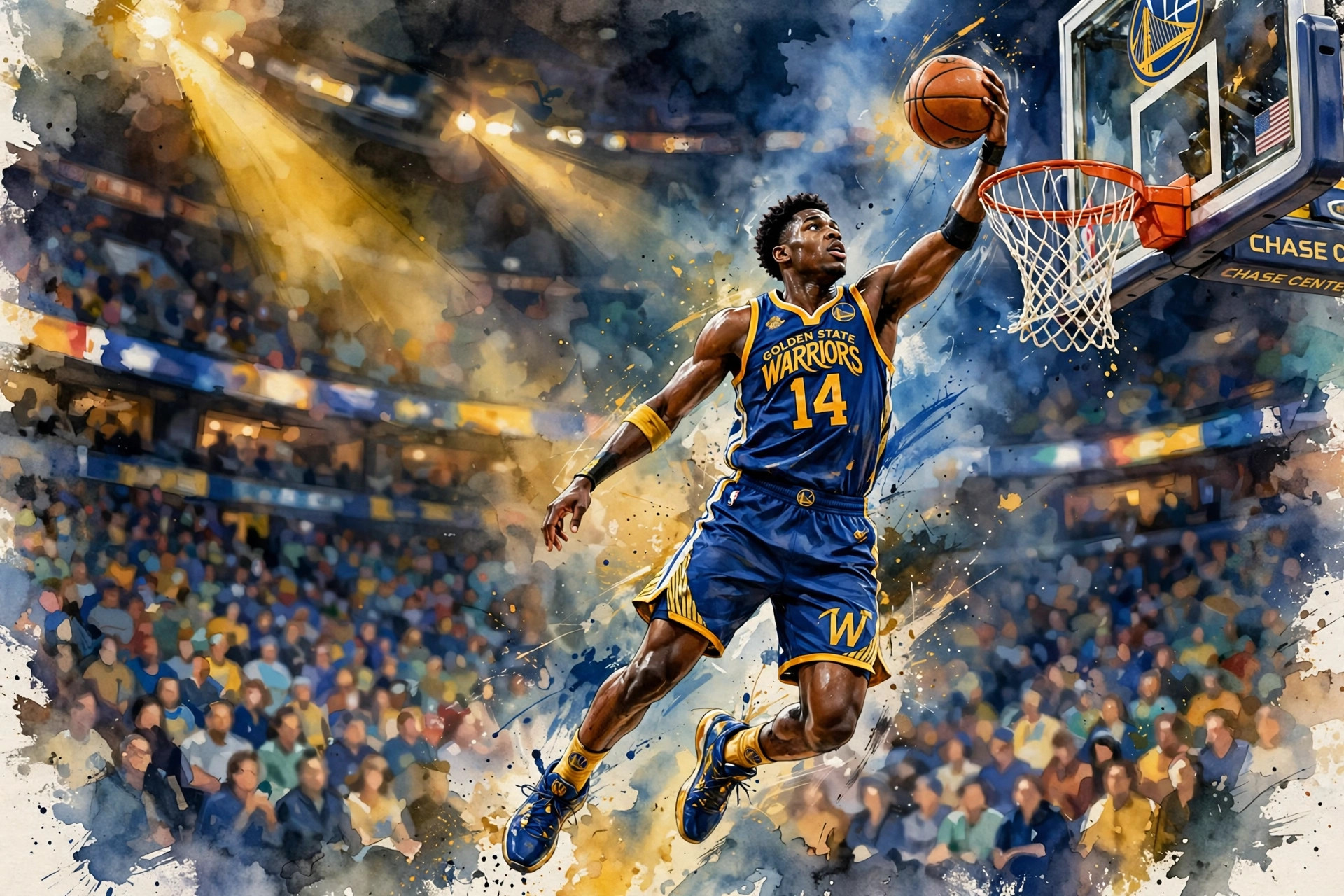 Golden State Warriors rookie finishing at the rim