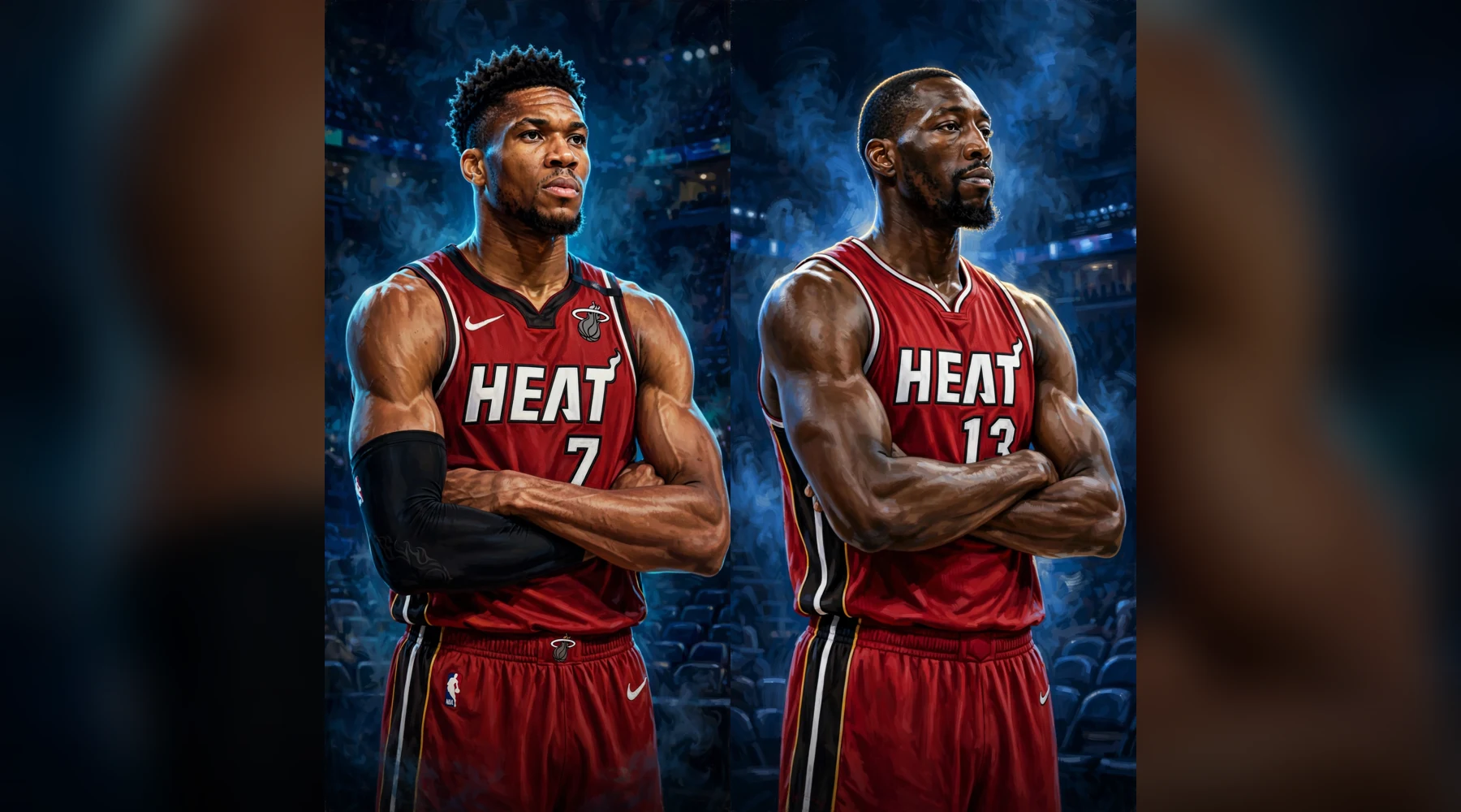 Giannis Antetokounmpo and Bam Adebayo: Miami Heat stars