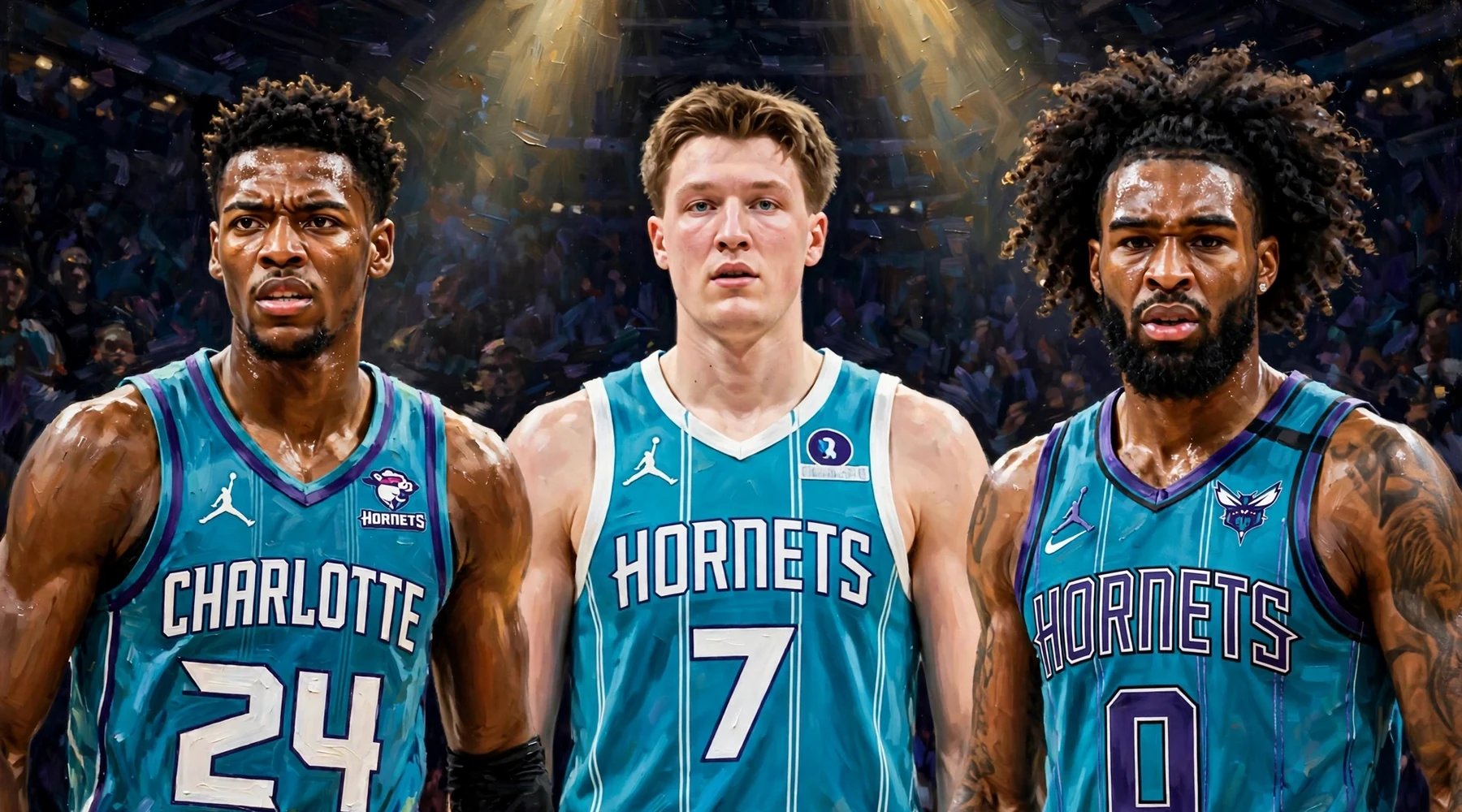Brandon Miller, Kon Knueppel and Coby White: Charlotte Hornets stars
