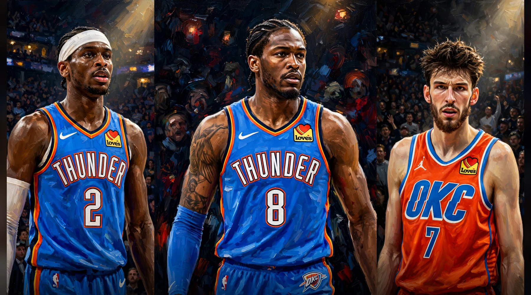 Shai Gilgeous-Alexander, Jalen Williams and Chet Holmgren: Oklahoma City Thunder stars