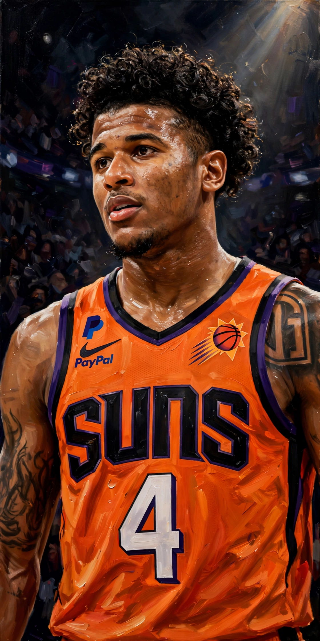 Illustration of Jalen Green in a Phoenix Suns uniform