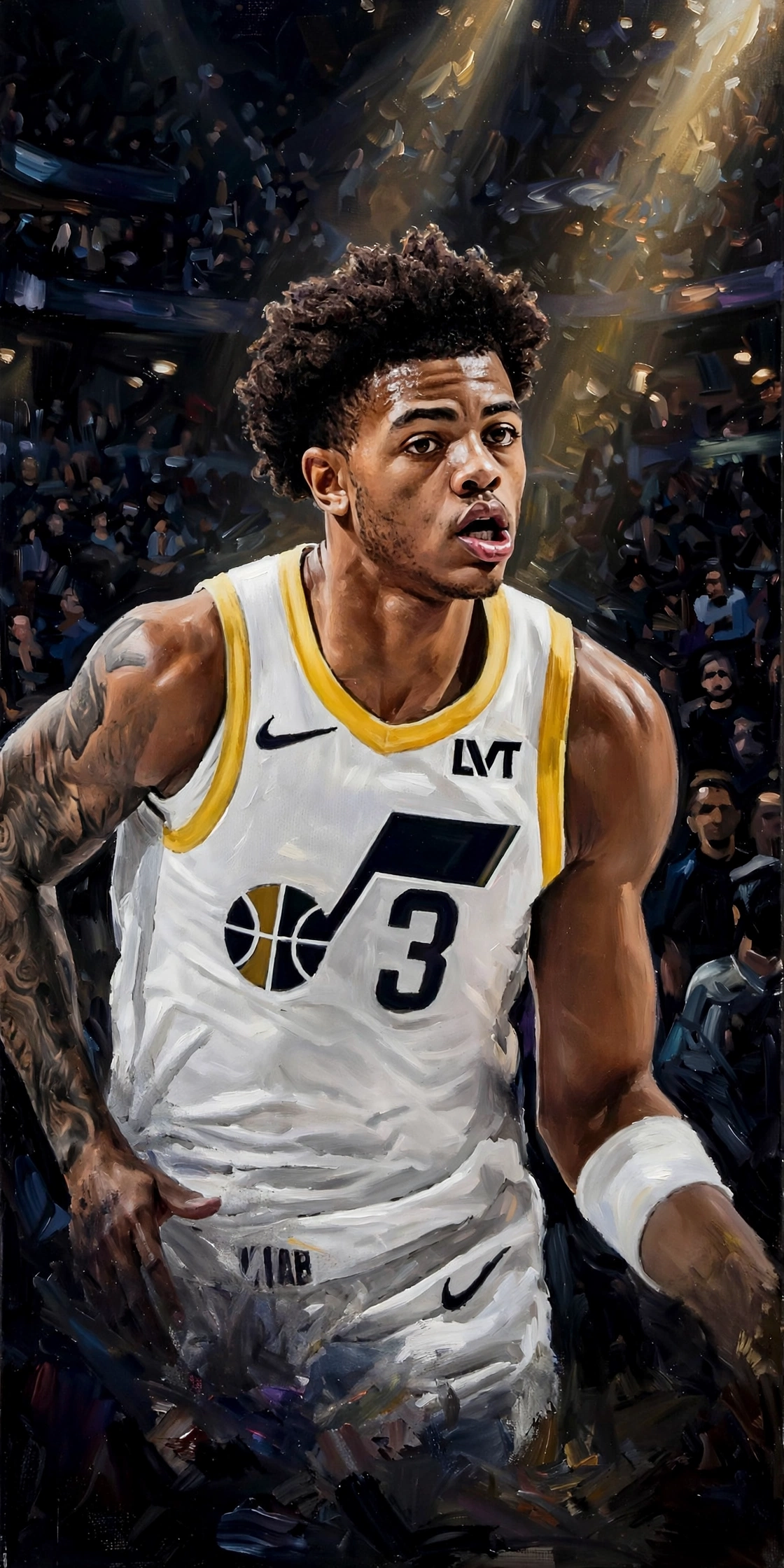 Illustration of Keyonte George in a Utah Jazz uniform