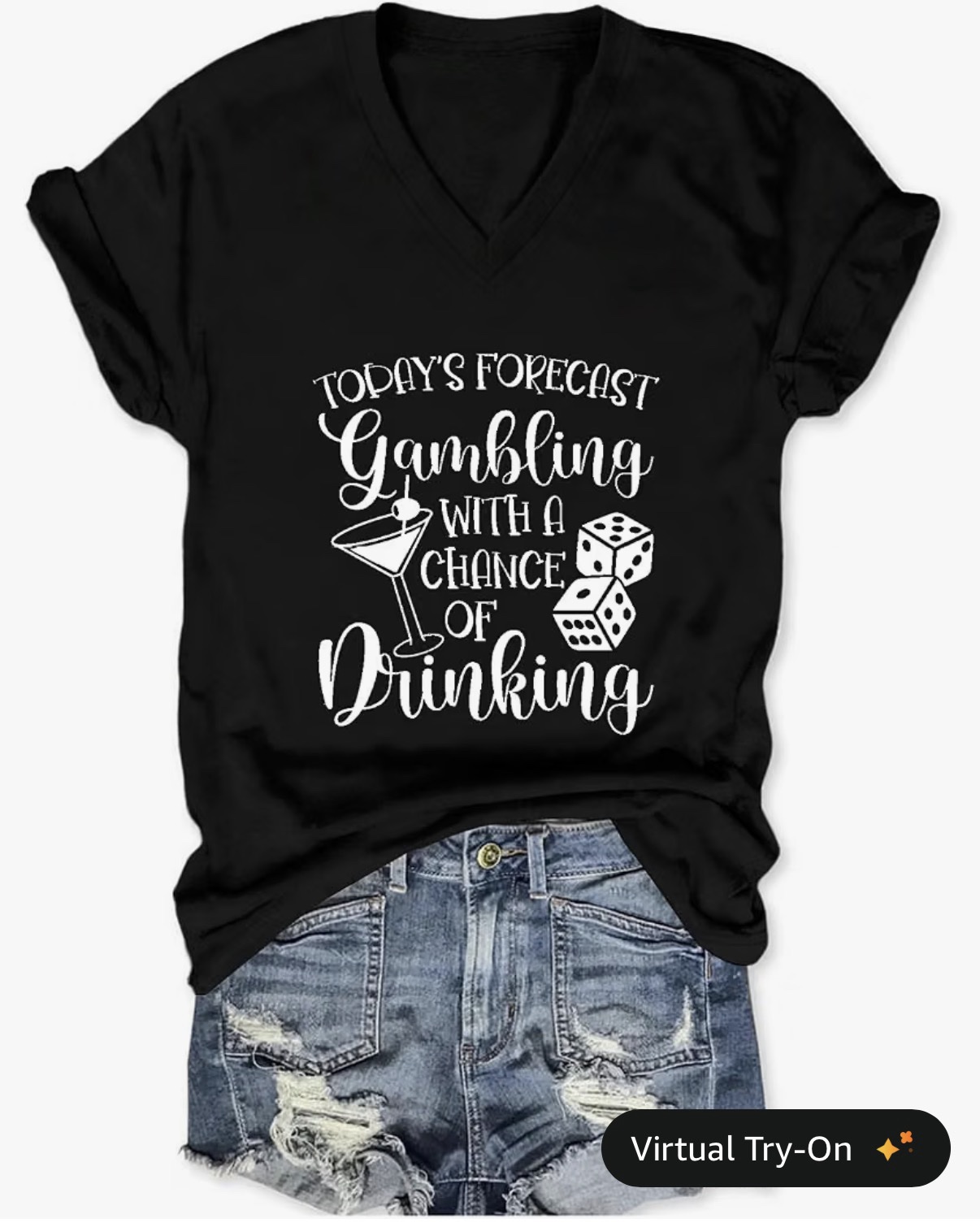Today's Forecast Gambling With A Chance Of Drinking T-Shirt